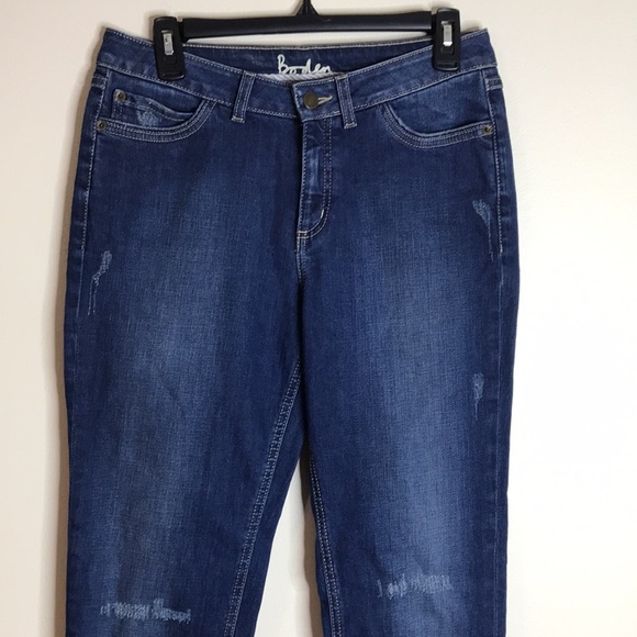 Boden ladies dark denim skinny ankle jeans size 6 L - Picture 2 of 13